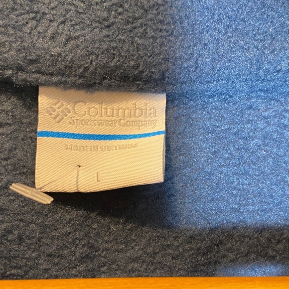 Columbia Men's Navy Zip-Up Fleece Pullover - size-L  NWOT - Picture 2 of 5